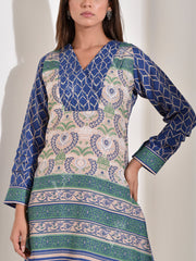 Blue Vasansi Silk Printed Co Ord Set