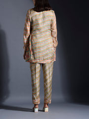 Green Vasansi Silk Leheriya Co Ord Set