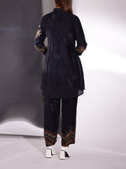 Black Embroidered Vasansi Silk Co Ord Set