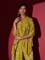 Lime Green Vasansi Silk Co Ord Set