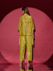 Lime Green Vasansi Silk Co Ord Set