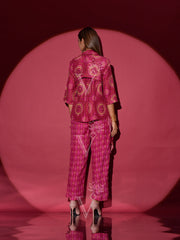 Ruby Pink Vasansi Silk Printed Co Ord Set