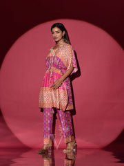 Purple Vasansi Silk Printed Kaftan Set