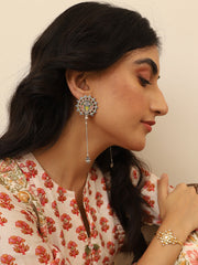 Hand Painted Multi Enamel Chandrika Tassel Earrings