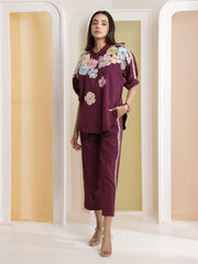 Mulberry Embroidered Co Ord Set