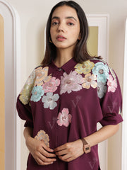 Mulberry Embroidered Co Ord Set