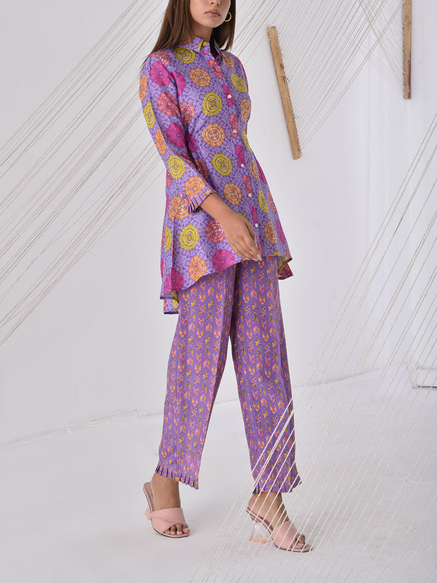 Lavender Vasansi Silk Co Ord Set