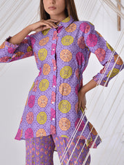 Lavender Vasansi Silk Co Ord Set