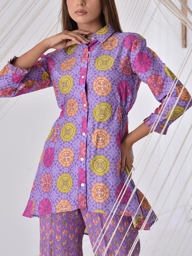 Lavender Vasansi Silk Co Ord Set
