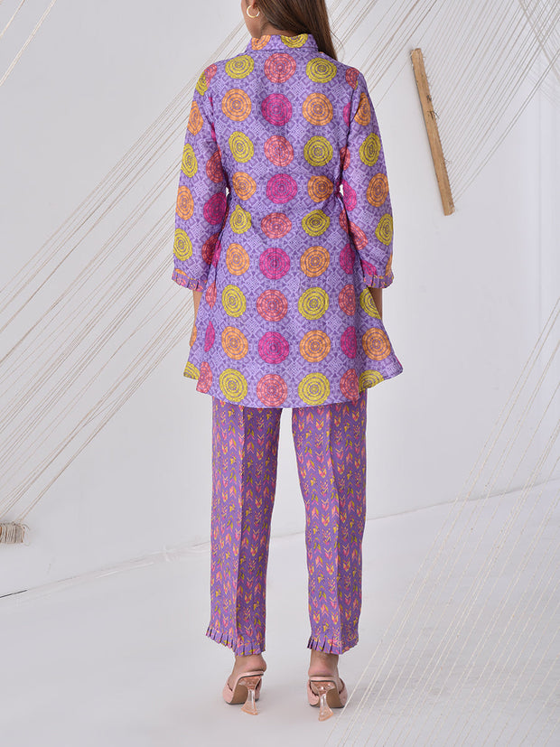 Lavender Vasansi Silk Co Ord Set
