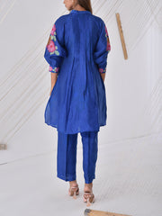 Blue Vasansi Silk Printed Co Ord Set
