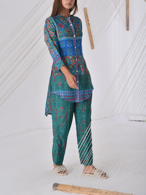Green Vasansi Silk Co Ord Set