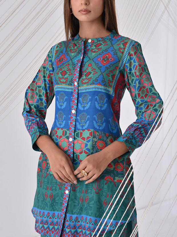 Green Vasansi Silk Co Ord Set