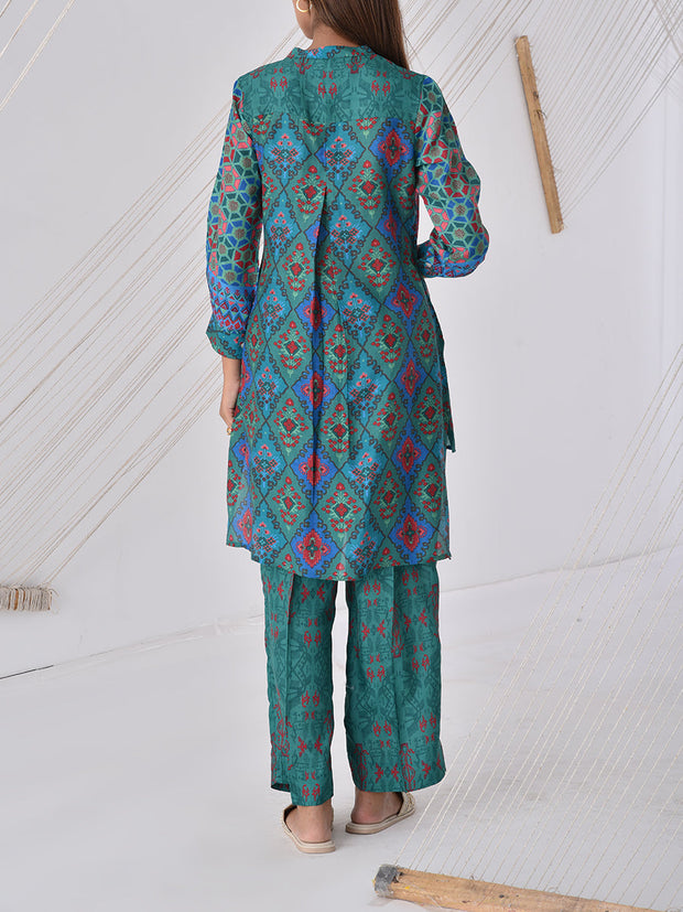 Green Vasansi Silk Co Ord Set