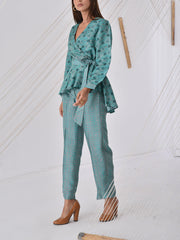 Pine Green Vasansi Silk Co Ord Set