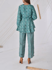 Pine Green Vasansi Silk Co Ord Set