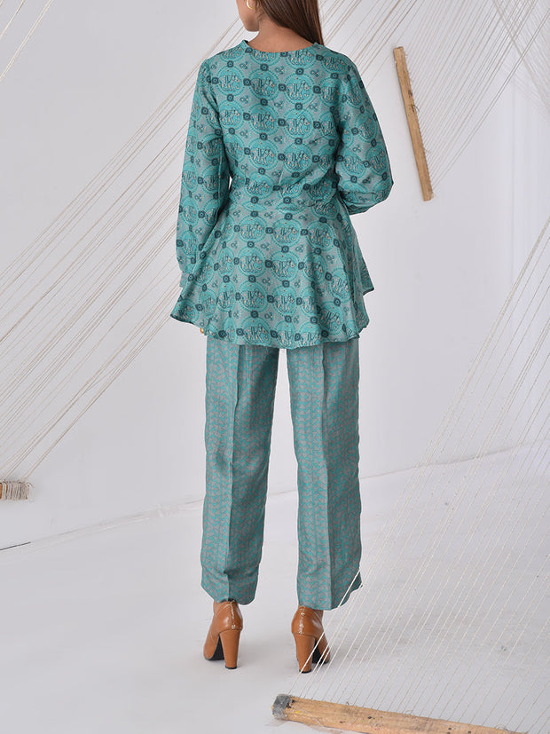 Pine Green Vasansi Silk Co Ord Set