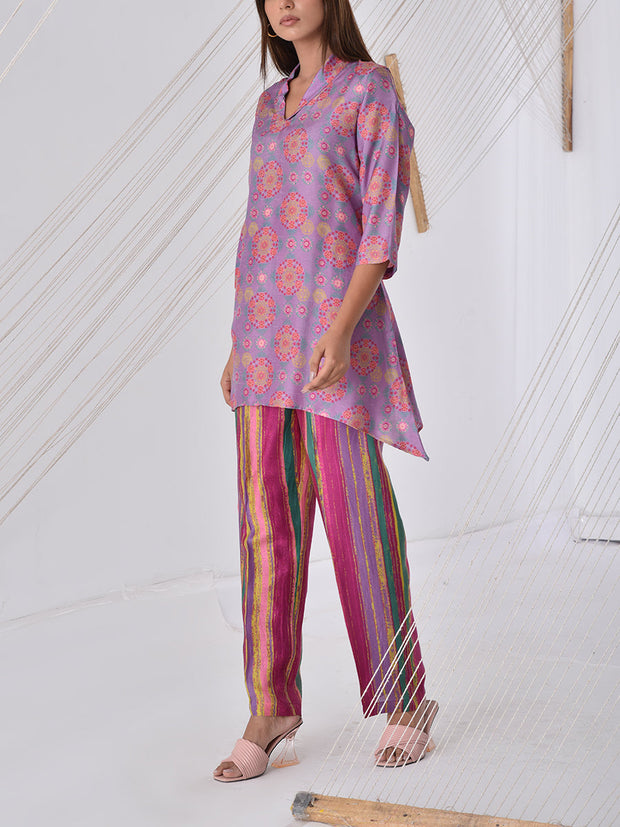 Lavender Vasansi Silk Co Ord Set
