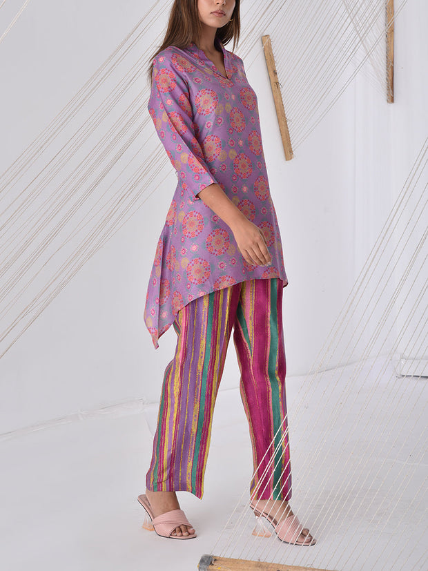 Lavender Vasansi Silk Co Ord Set