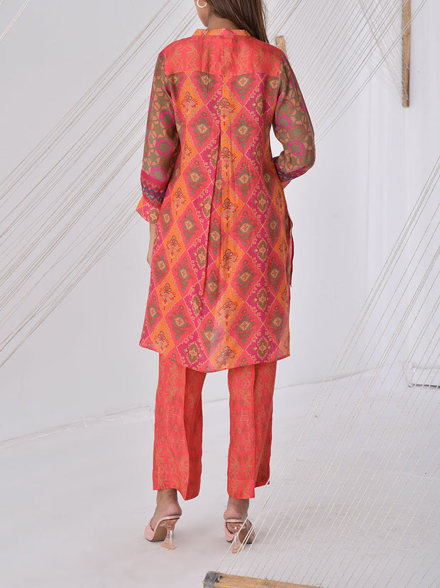Orange Vasansi Silk Co Ord Set