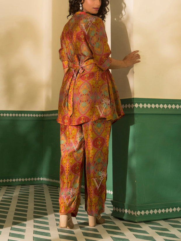 Multi Color Vasansi Silk Co Ord Set