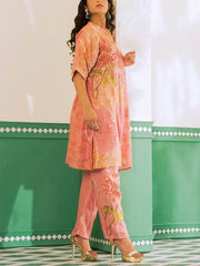 Pale Peach Vasansi Silk Co Ord Set