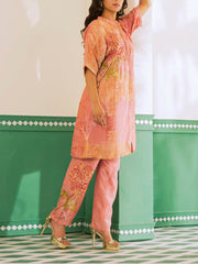 Pale Peach Vasansi Silk Co Ord Set