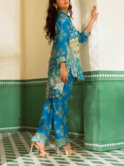 Sky Blue Vasansi Silk Co Ord Set