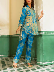 Sky Blue Vasansi Silk Co Ord Set
