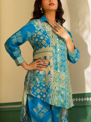 Sky Blue Vasansi Silk Co Ord Set