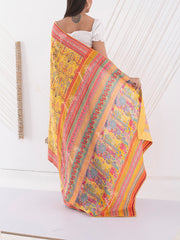 Yellow Vasansi Silk Highlighted Saree