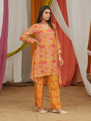 Orange Vasansi Silk Co Ord Set