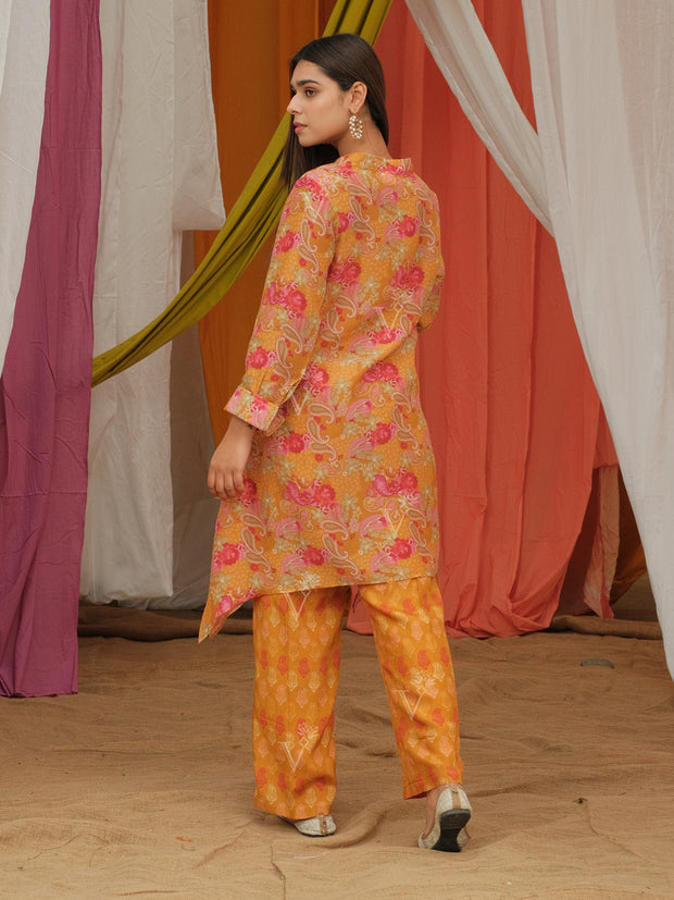 Orange Vasansi Silk Co Ord Set