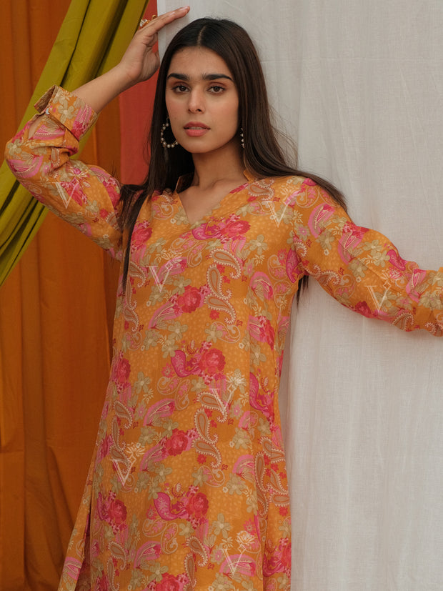 Orange Vasansi Silk Co Ord Set