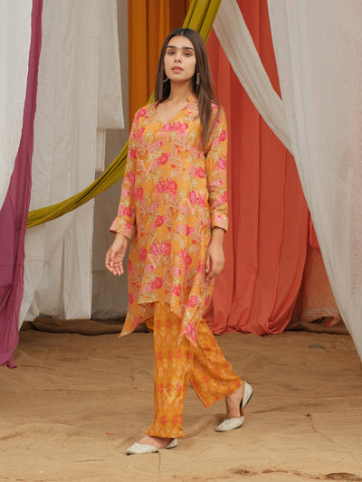 Orange Vasansi Silk Co Ord Set
