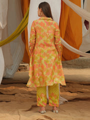 Lime Green Vasansi Silk Co Ord Set