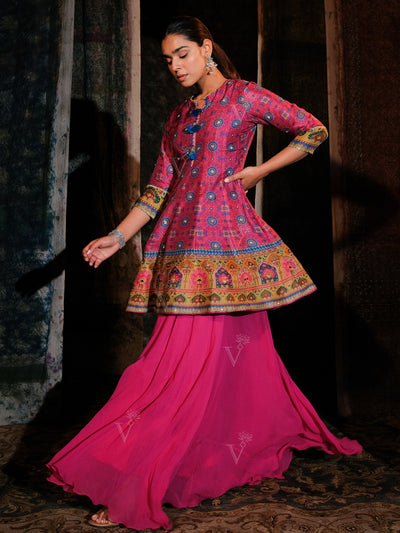 Pink Peplum and Palazzo Set