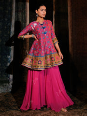 Pink Peplum and Palazzo Set