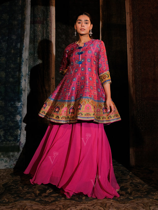 Pink Peplum and Palazzo Set