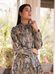 Grey Vasansi Silk Printed Co Ord Set
