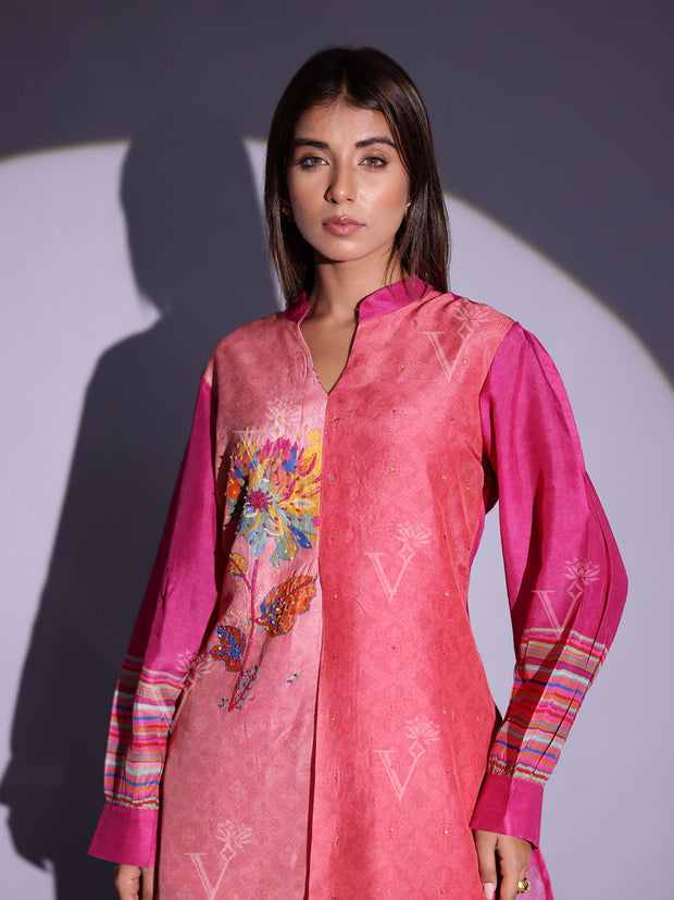 Pink Vasansi Silk Co Ord Set