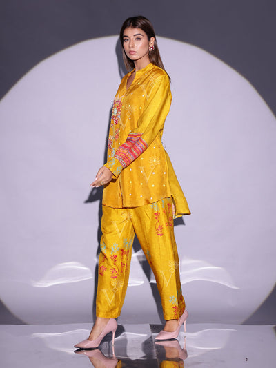 Yellow Vasansi Silk Co Ord Set