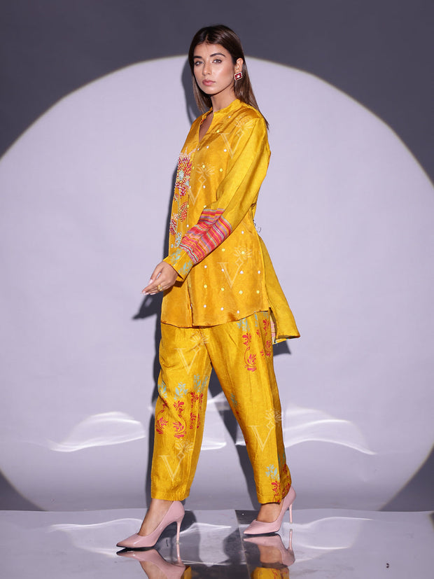 Yellow Vasansi Silk Co Ord Set