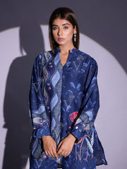 Blue Vasansi Silk Printed Co Ord Set