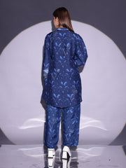 Blue Vasansi Silk Printed Co Ord Set