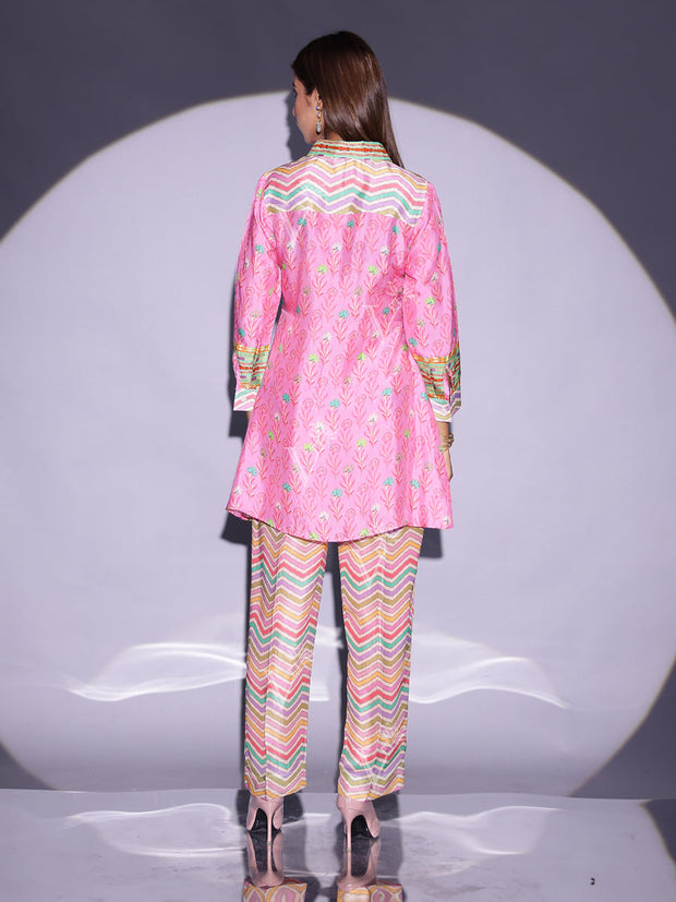 Multi Color Vasansi Silk Co Ord Set
