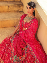 Signature Bandhej Lehenga - Mimosa Dreams