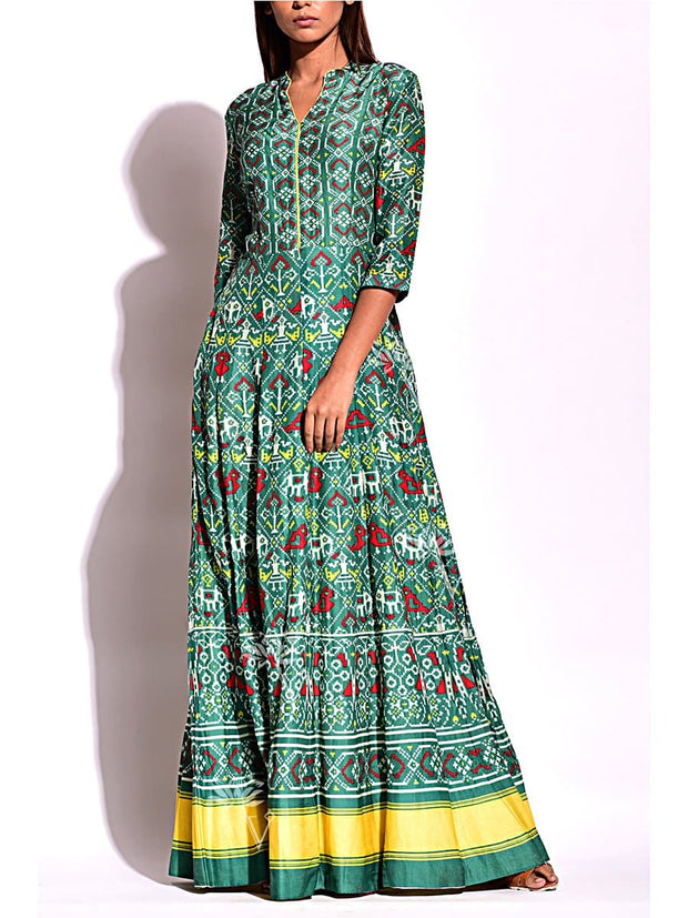 Green Cotton Classic Patola